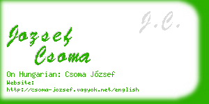 jozsef csoma business card